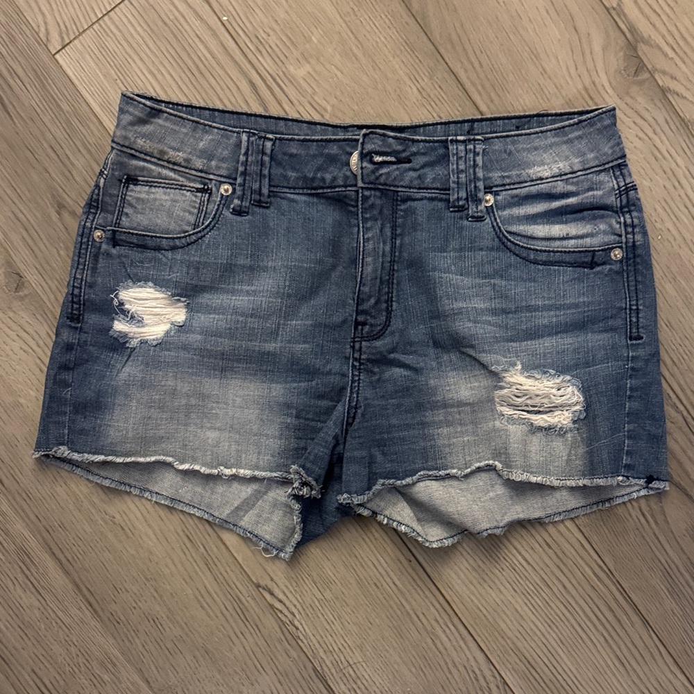 Guess Blue Distressed Jean Shorts women’s size 29